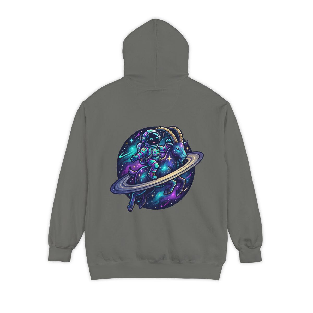 Color: Grey | Space Explorer Capricorn Garment-Dyed Hoodie