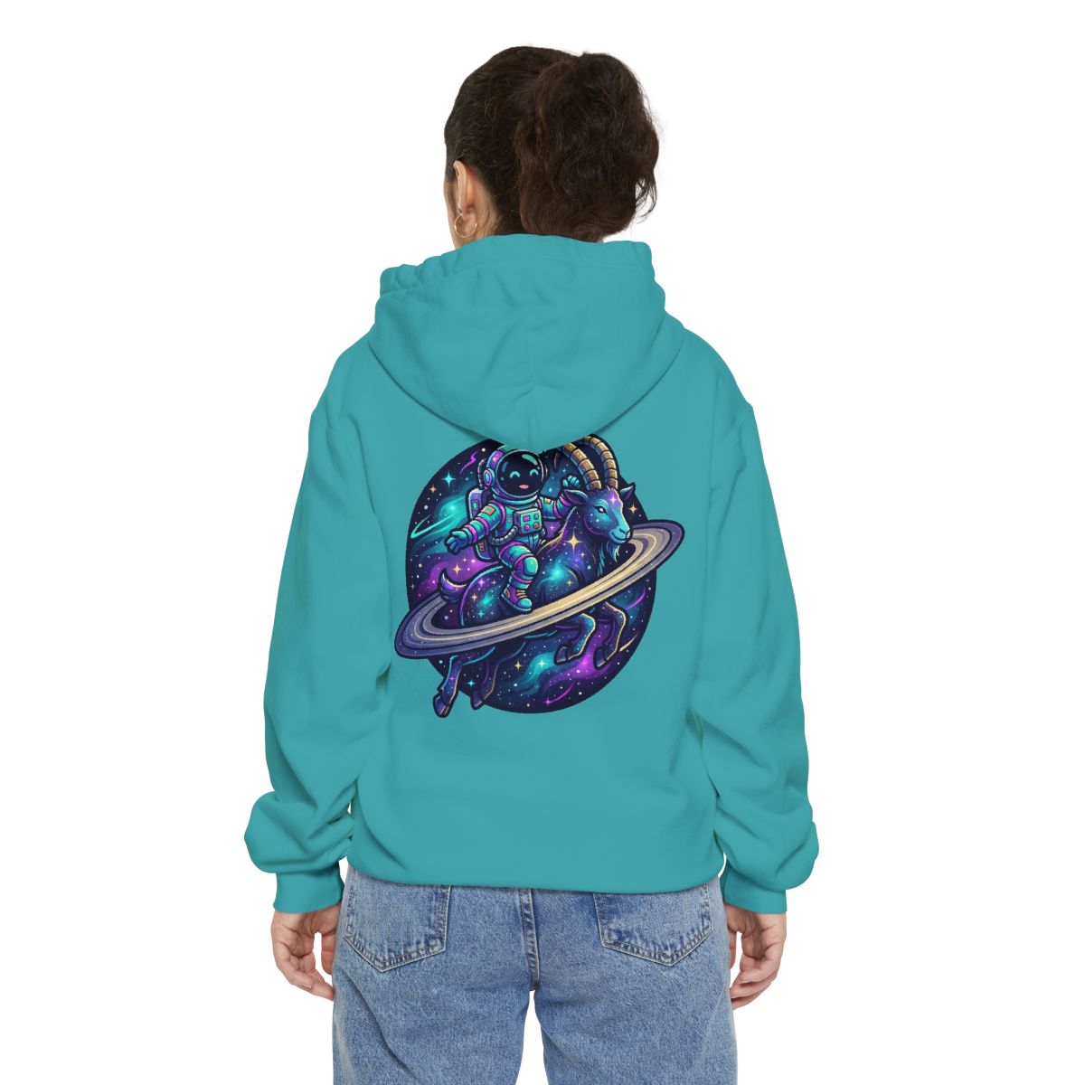 Color: Seafoam | Space Explorer Capricorn Garment-Dyed Hoodie