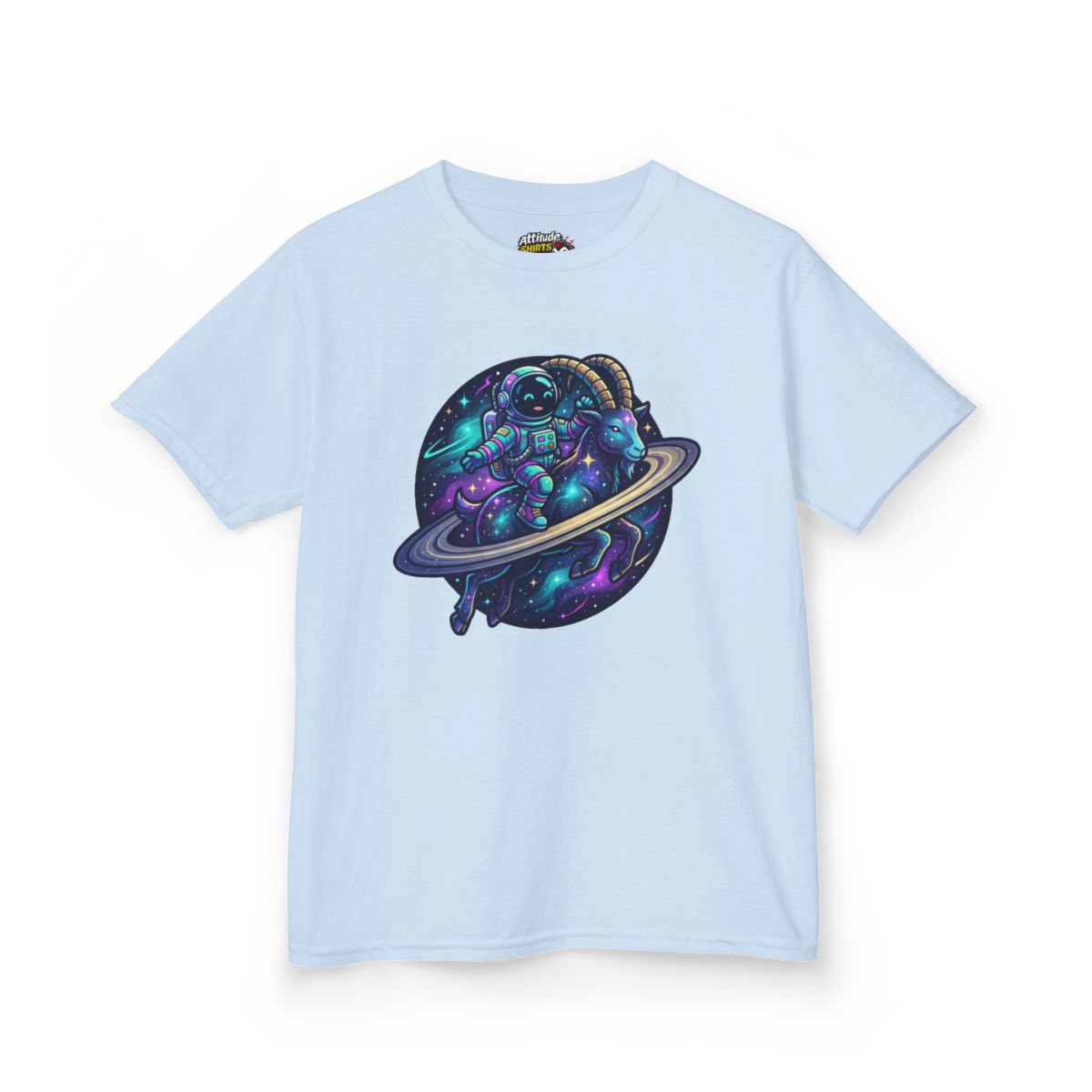Color: Light Blue | Space Explorer Capricorn Kids Tee