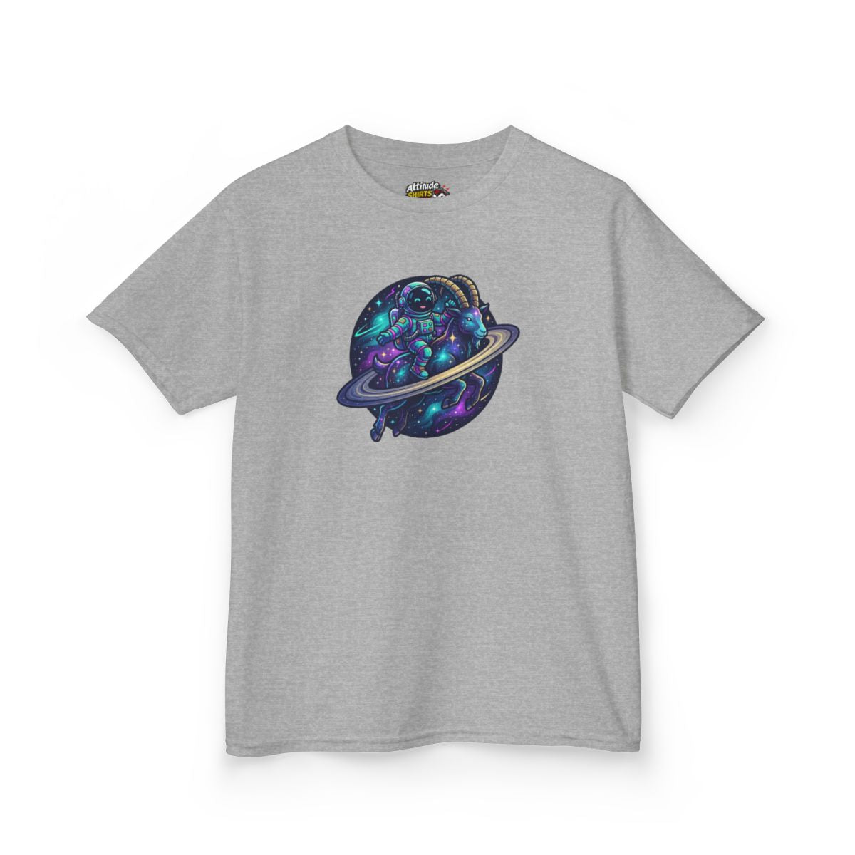 Color: Sport Grey | Space Explorer Capricorn Kids Tee