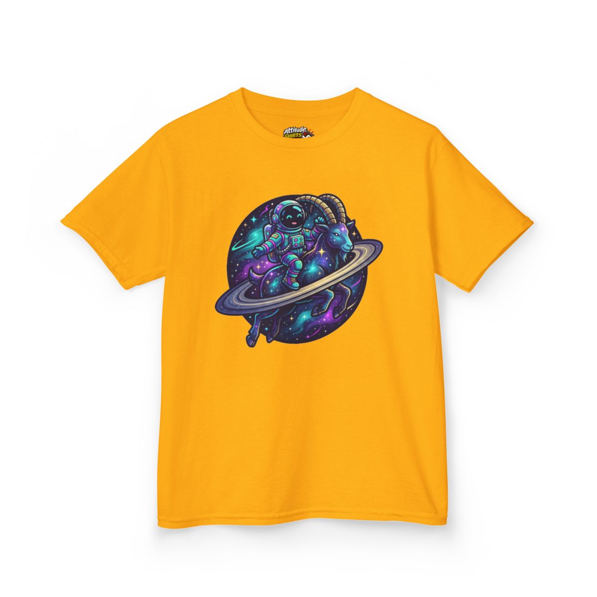 Color: Gold | Space Explorer Capricorn Kids Tee
