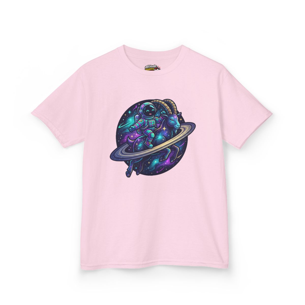Color: Light Pink | Space Explorer Capricorn Kids Tee