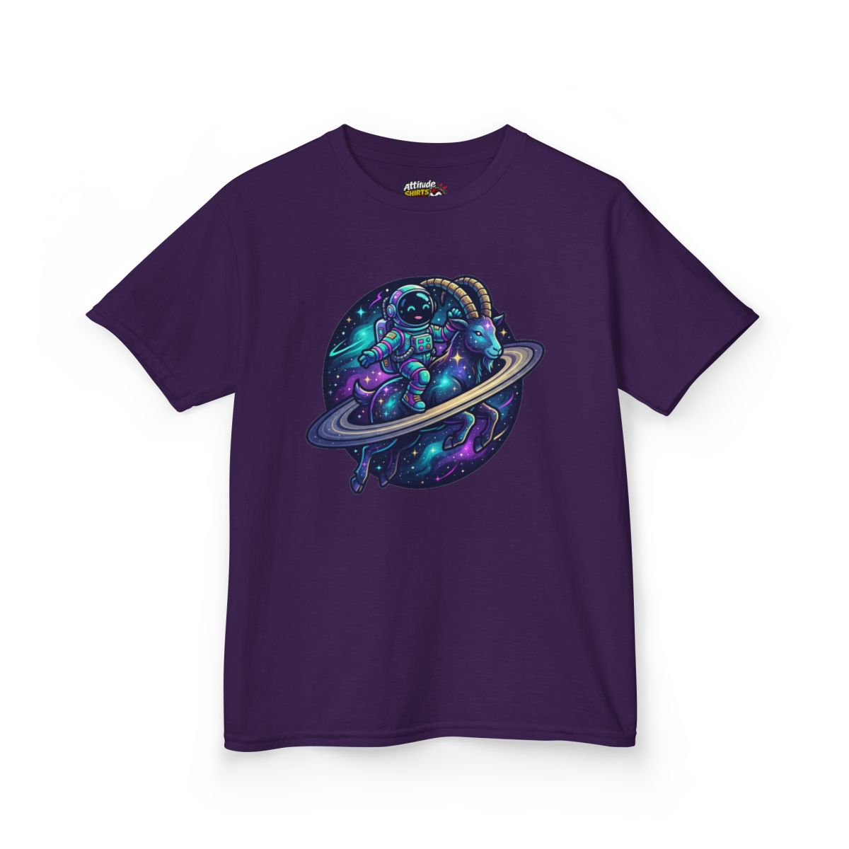Color: Purple | Space Explorer Capricorn Kids Tee