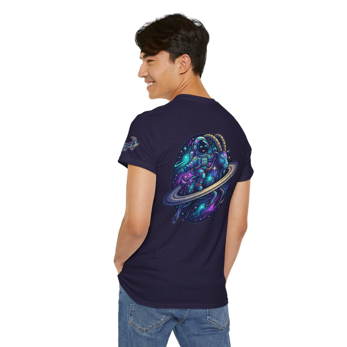 Color: Blackberry | Space Explorer Capricorn Premium Graphic Tee