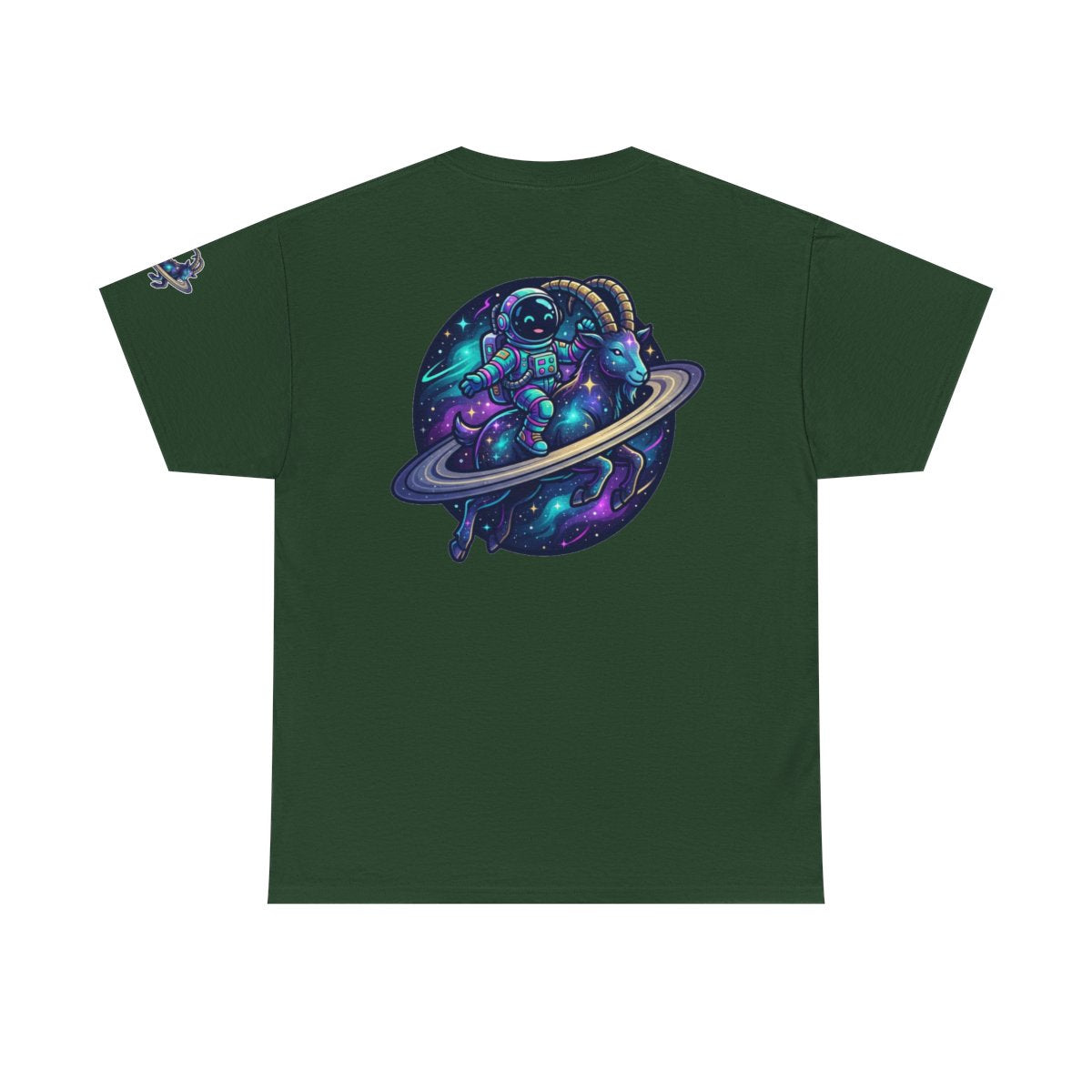 Color: Forest Green | Space Explorer Capricorn Premium Graphic Tee