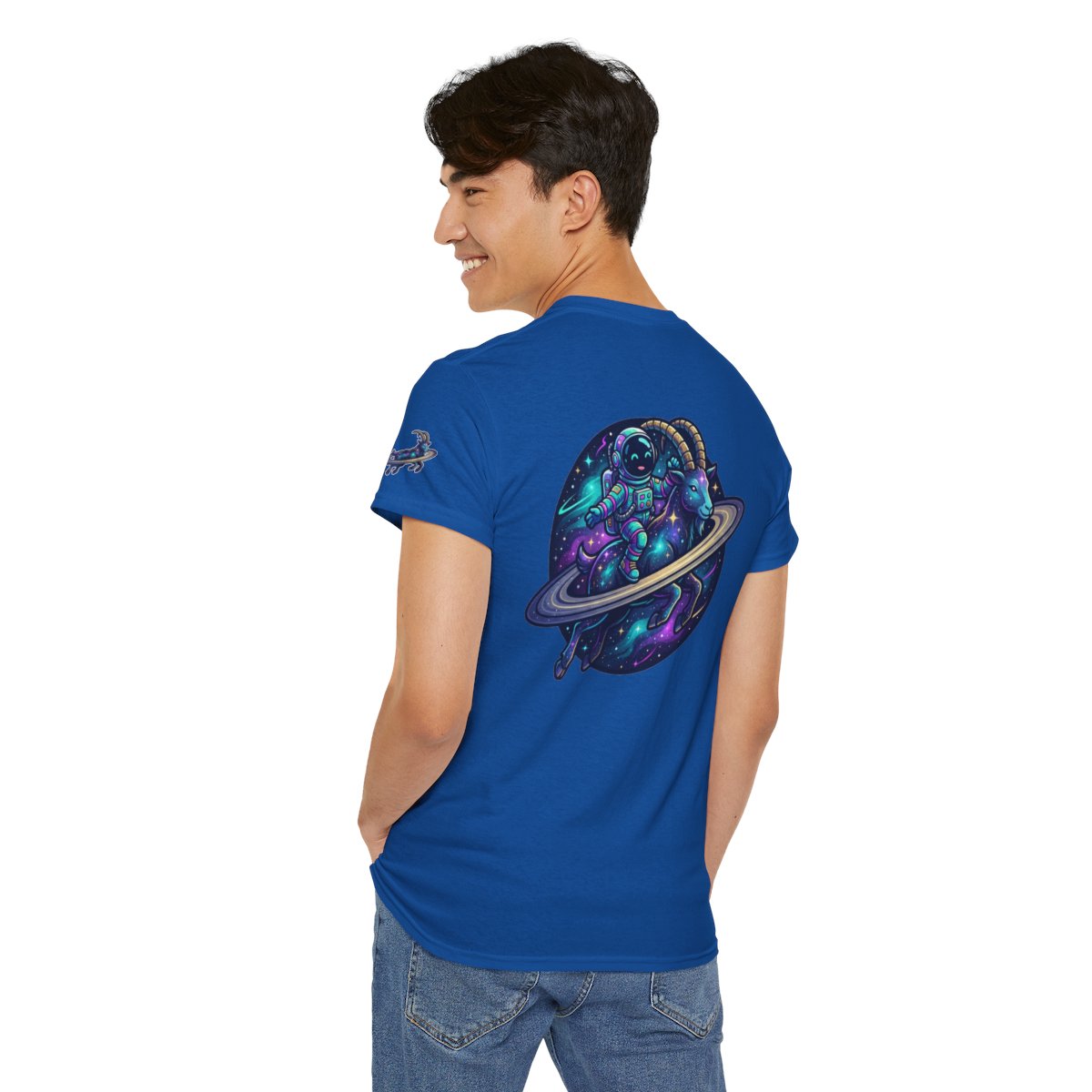 Color: Royal | Space Explorer Capricorn Premium Graphic Tee