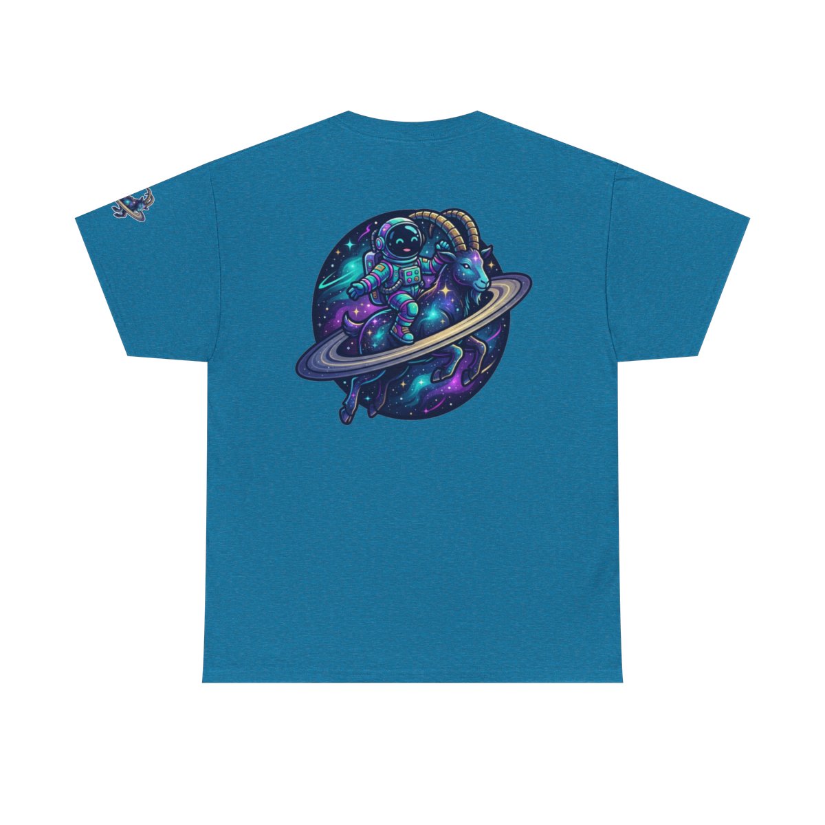 Color: Antique Sapphire | Space Explorer Capricorn Premium Graphic Tee