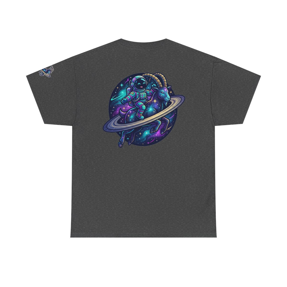 Color: Dark Heather | Space Explorer Capricorn Premium Graphic Tee