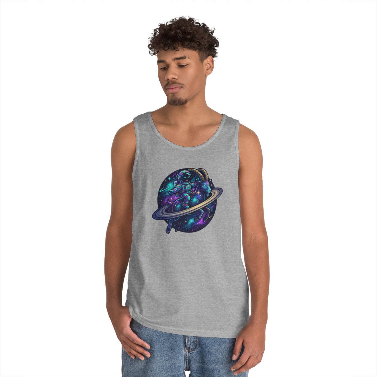 Color: Sport Grey | Space Explorer Capricorn Tank Top