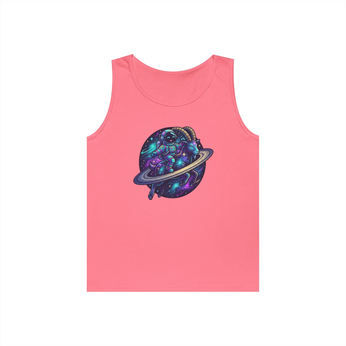 Color: Safety Pink | Space Explorer Capricorn Tank Top