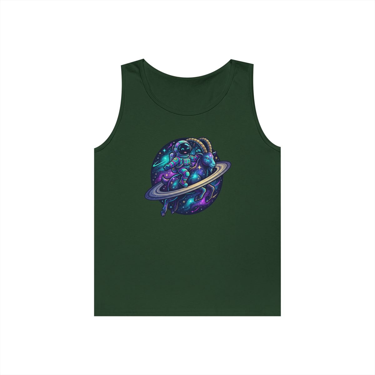 Color: Forest Green | Space Explorer Capricorn Tank Top