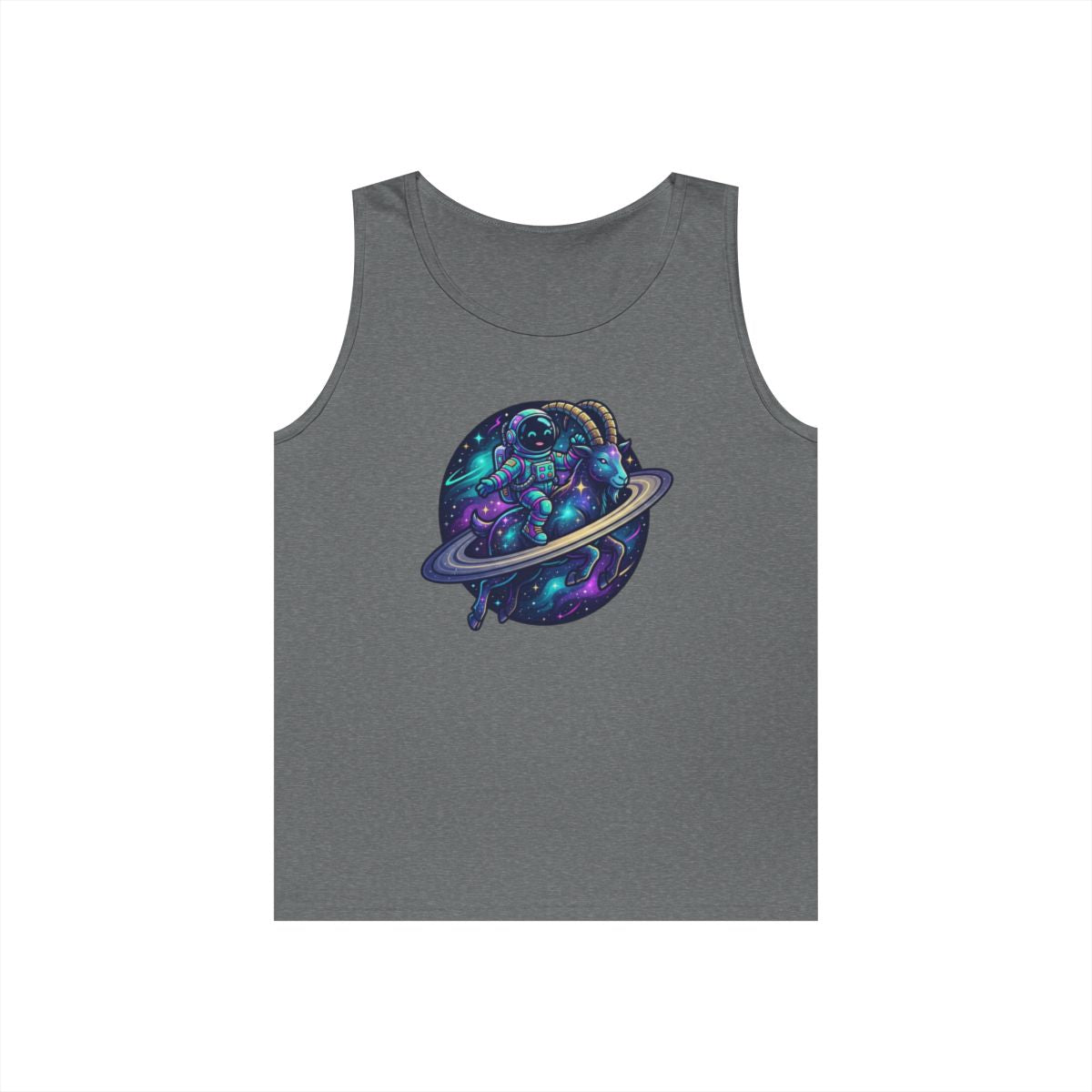 Color: Graphite Heather | Space Explorer Capricorn Tank Top