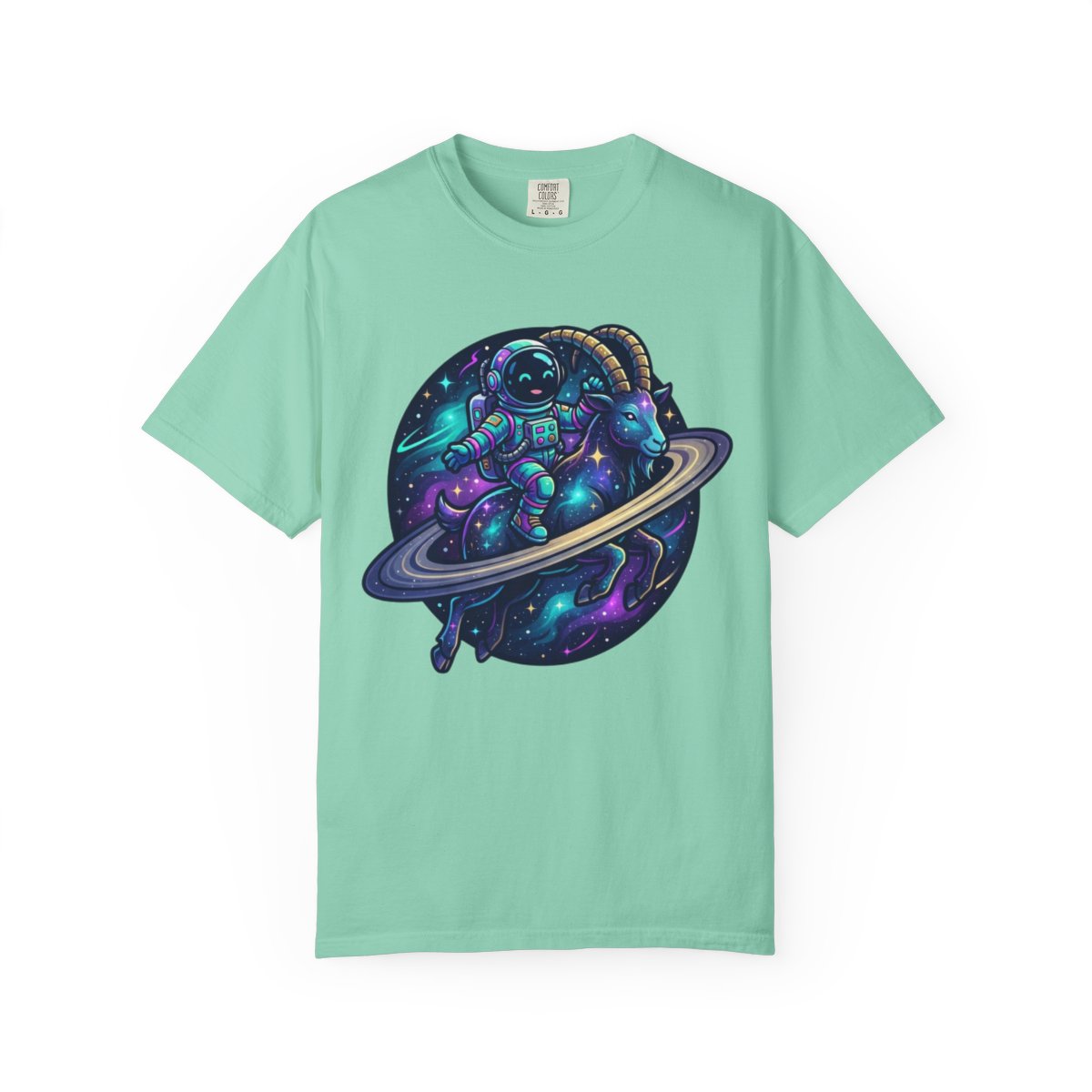 Color: Island Reef | Space Explorer Capricorn Unisex Garment-Dyed Tee