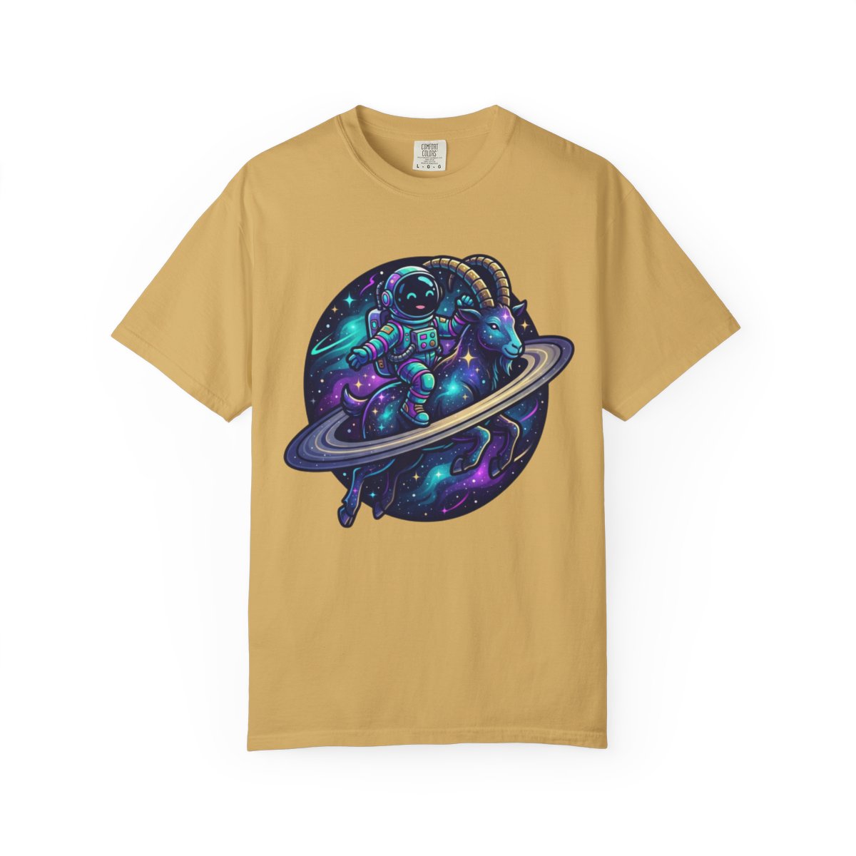 Color: Mustard | Space Explorer Capricorn Unisex Garment-Dyed Tee