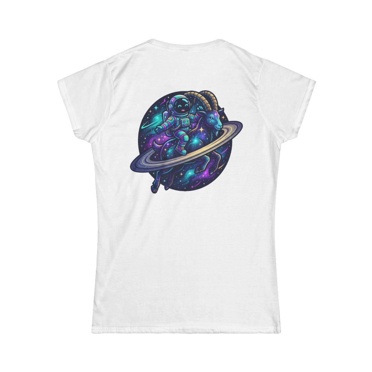 Color: White | Space Explorer Capricorn Women's Tee