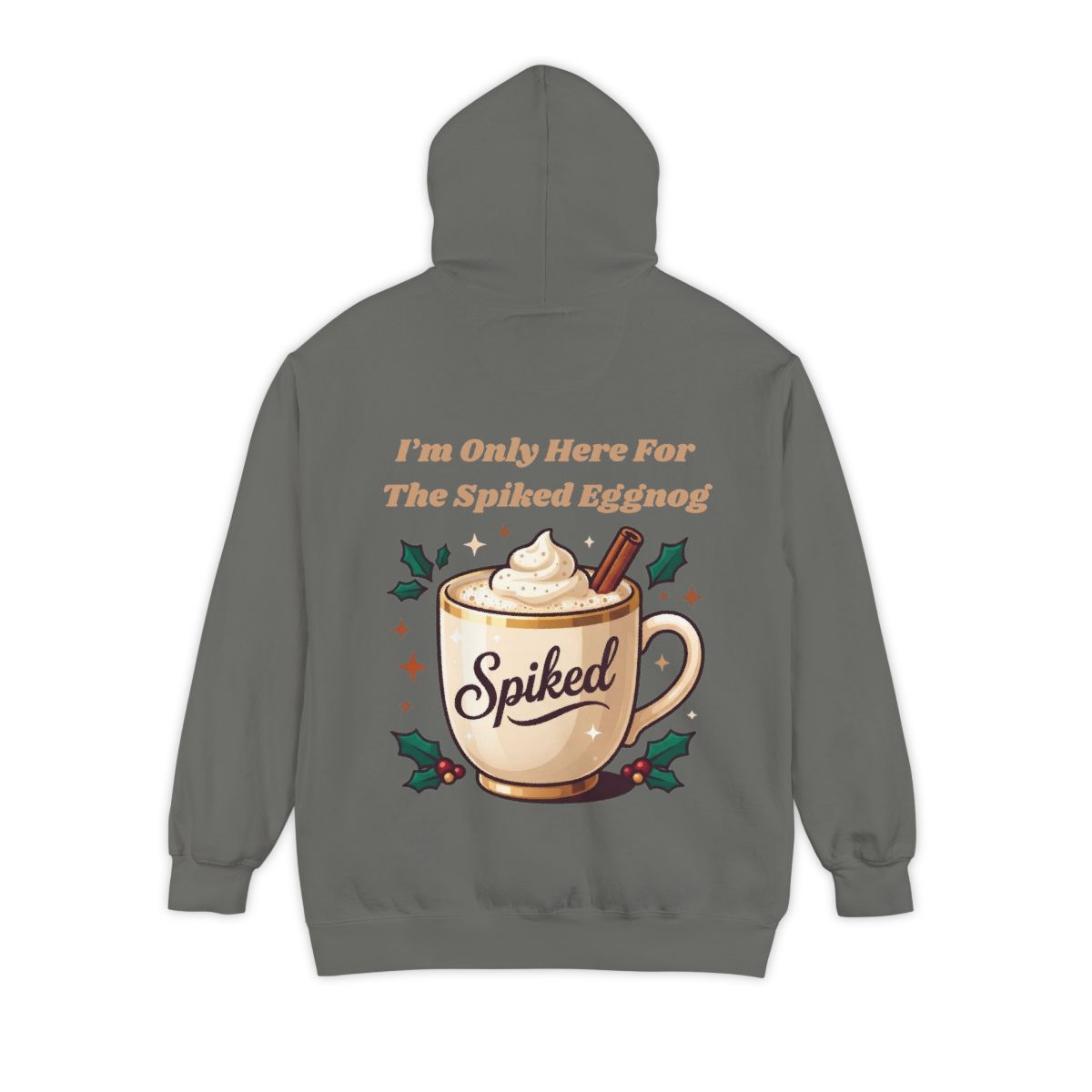 Color: Grey | Spiked Eggnog Garment-Dyed Hoodie