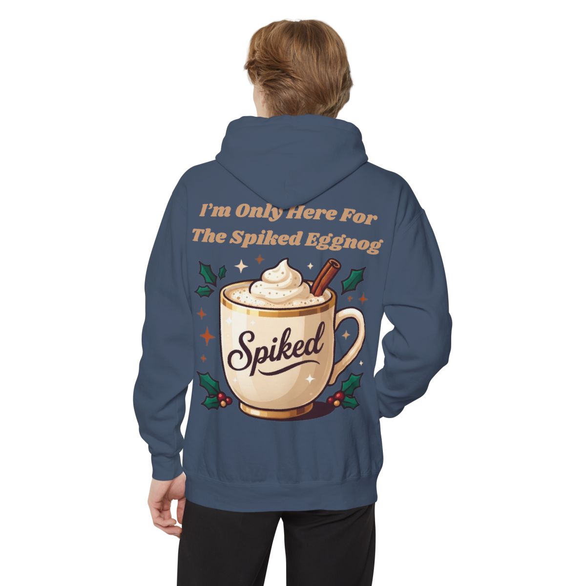 Color: Denim | Spiked Eggnog Garment-Dyed Hoodie