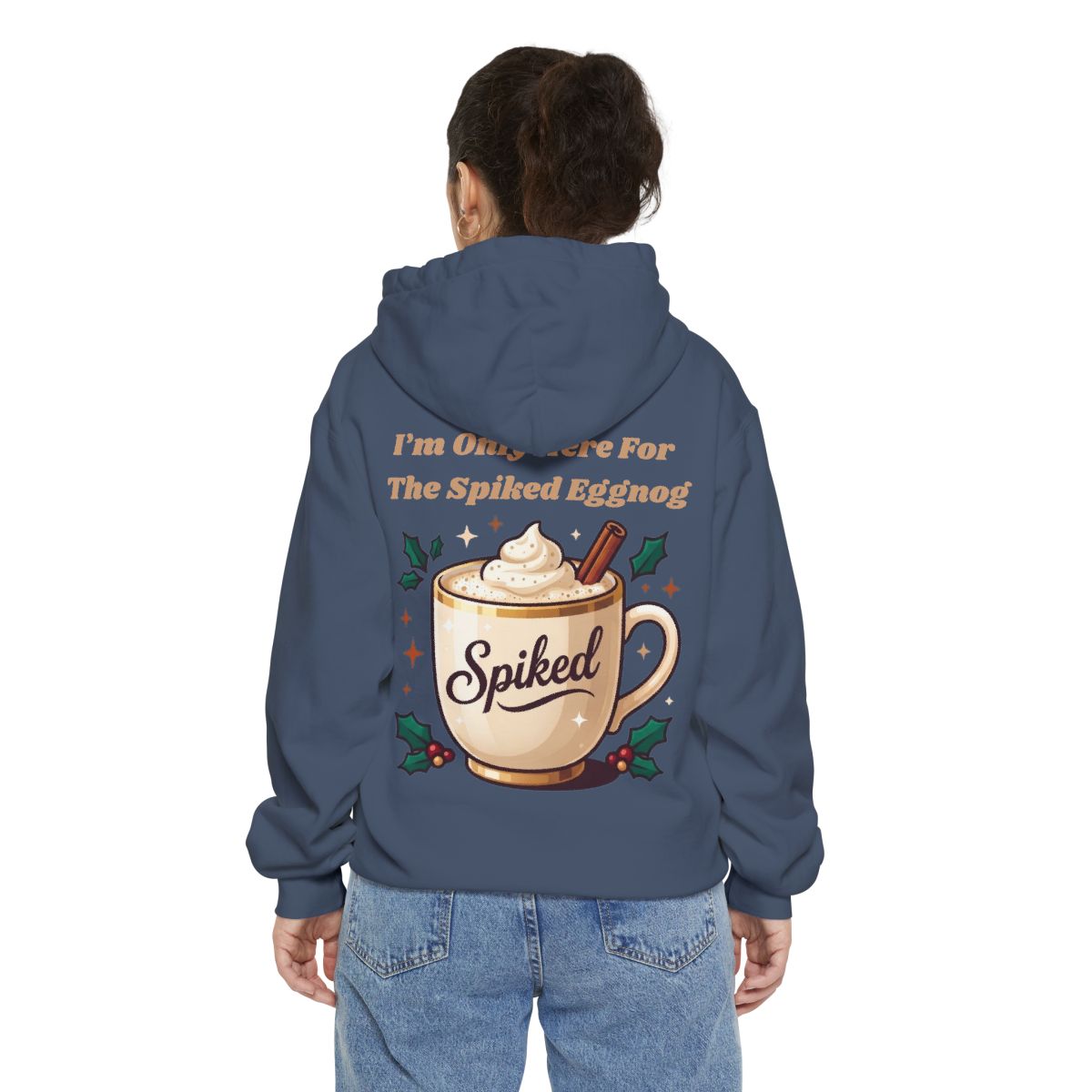 Color: Denim | Spiked Eggnog Garment-Dyed Hoodie