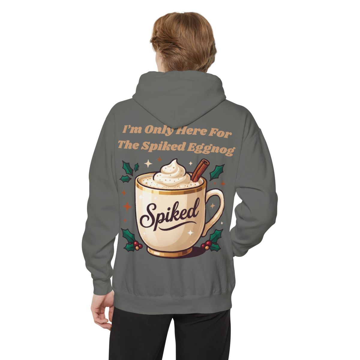 Color: Grey | Spiked Eggnog Garment-Dyed Hoodie