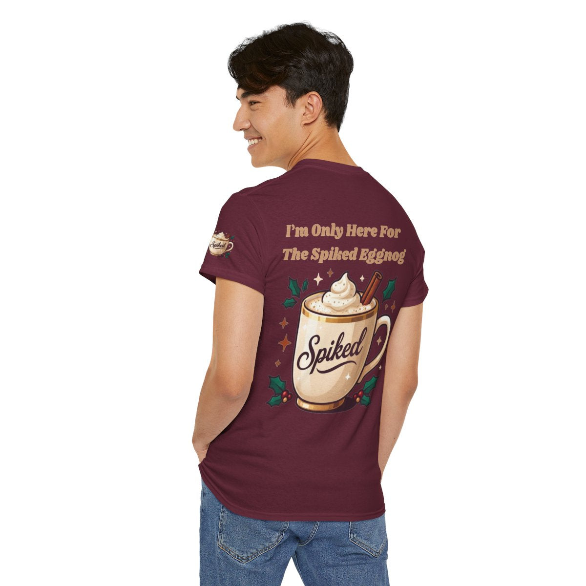 Color: Maroon | Spiked Eggnog Premium Graphic Tee