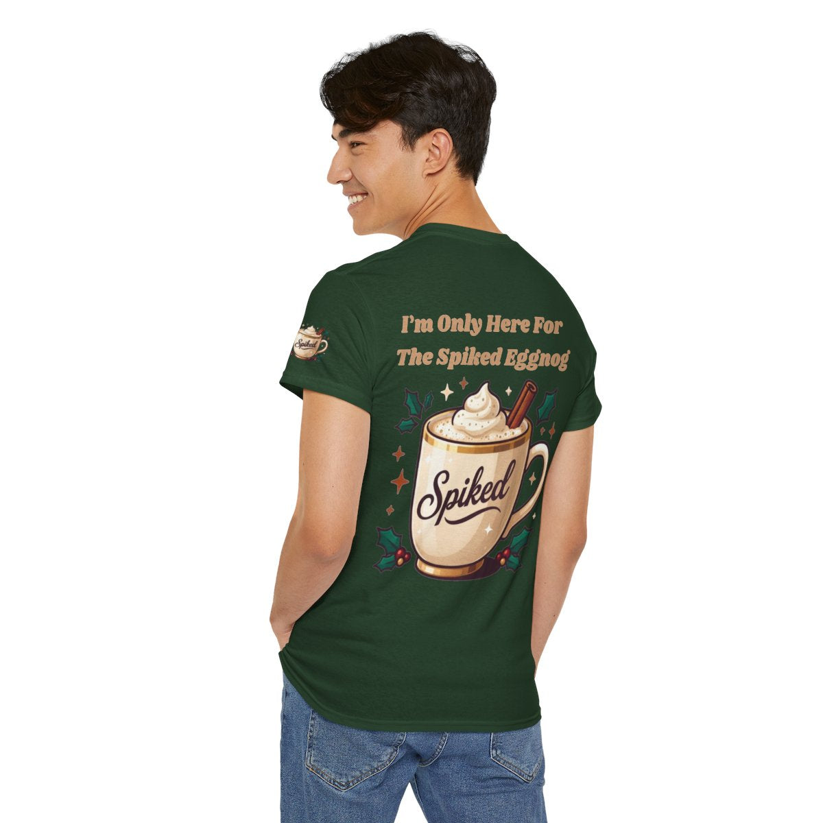 Color: Forest Green | Spiked Eggnog Premium Graphic Tee