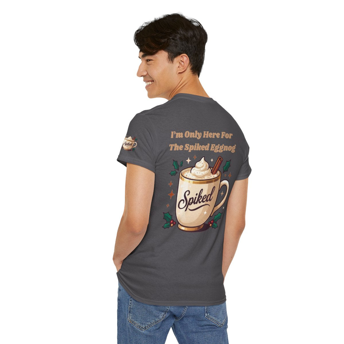 Color: Charcoal | Spiked Eggnog Premium Graphic Tee