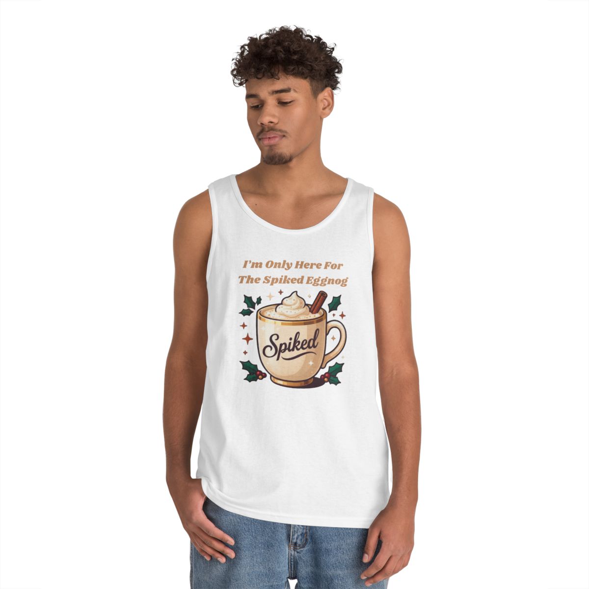 Color: White | Spiked Eggnog Tank Top