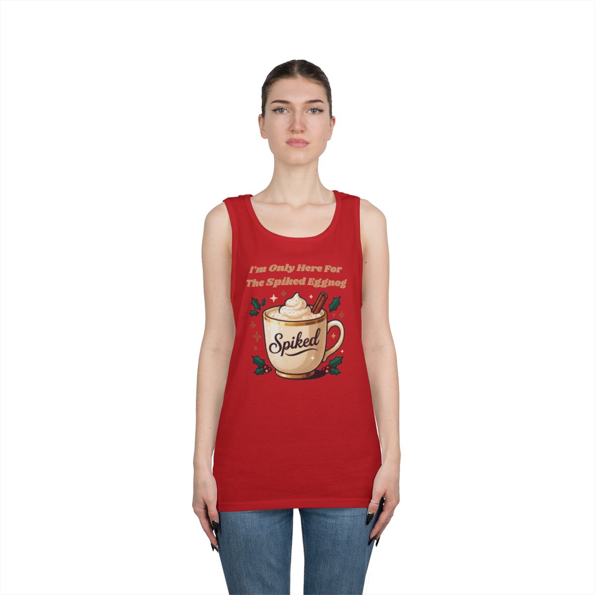 Color: Red | Spiked Eggnog Tank Top