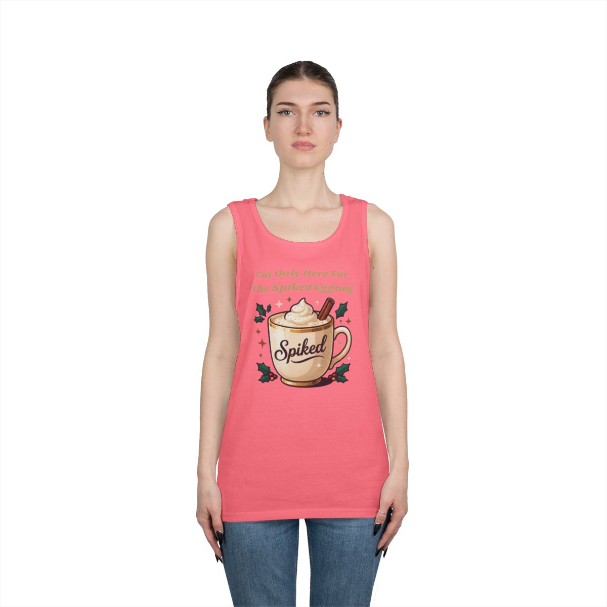 Color: Safety Pink | Spiked Eggnog Tank Top