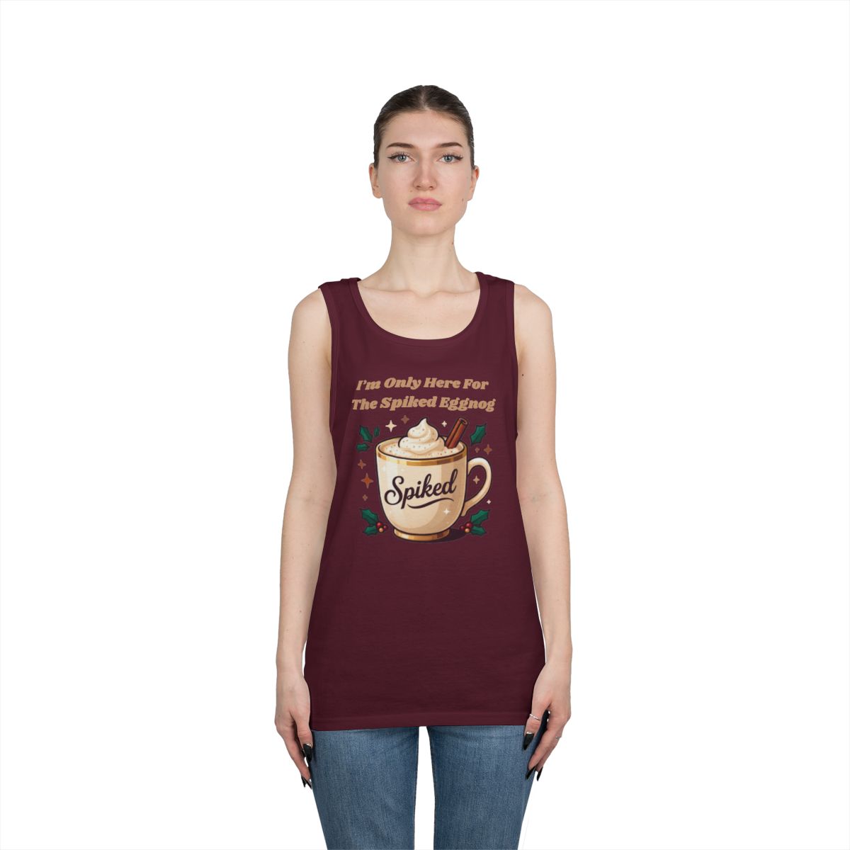 Color: Maroon | Spiked Eggnog Tank Top