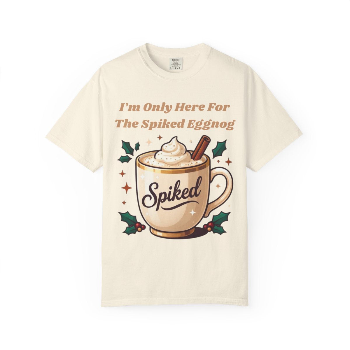 Color: Ivory | Spiked Eggnog Unisex Garment-Dyed Tee