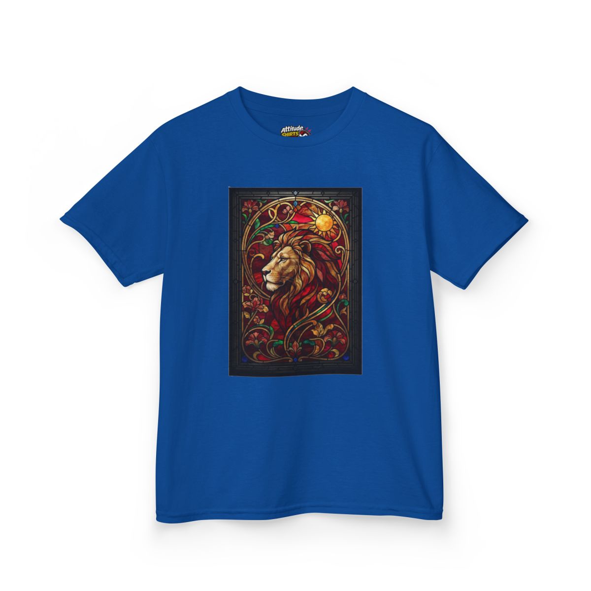 Color: Royal | Stained Glass Sign LEO Kids Tee