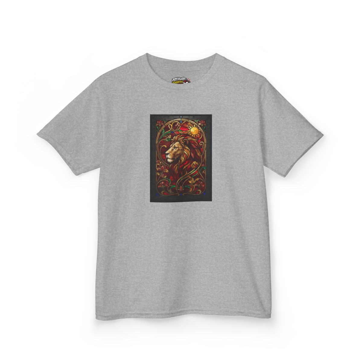 Color: Sport Grey | Stained Glass Sign LEO Kids Tee