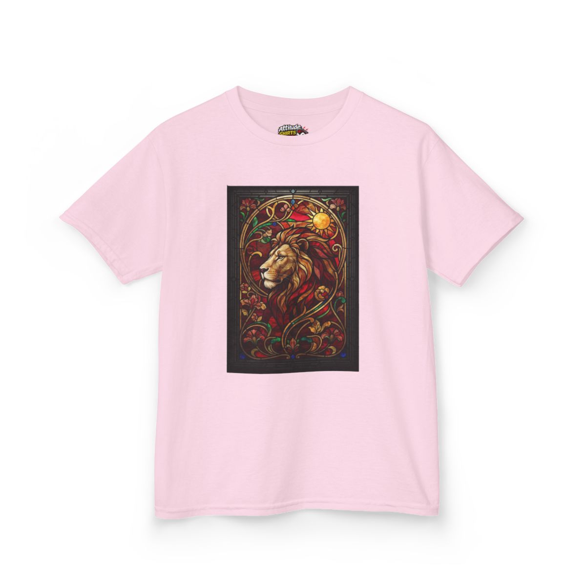 Color: Light Pink | Stained Glass Sign LEO Kids Tee