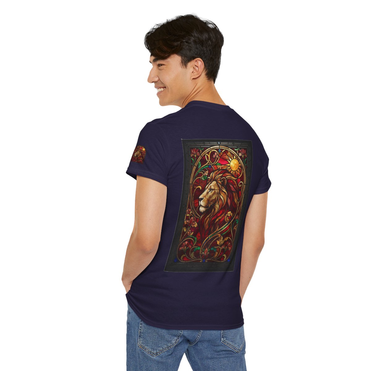 Color: Blackberry | Stained Glass Sign LEO Premium Graphic Tee