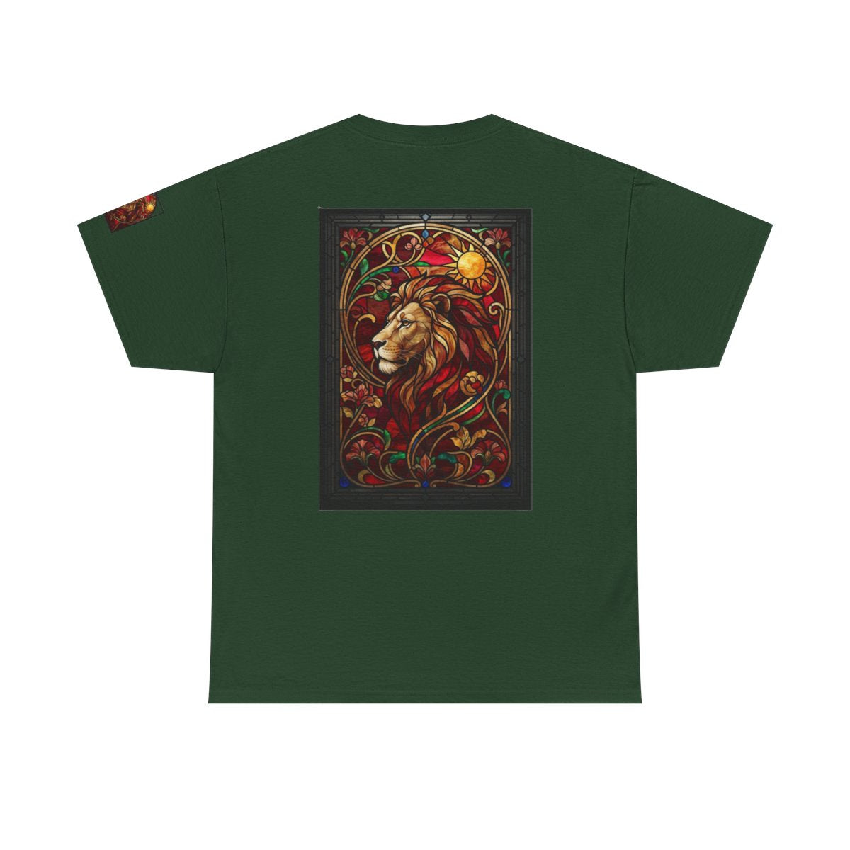 Color: Forest Green | Stained Glass Sign LEO Premium Graphic Tee