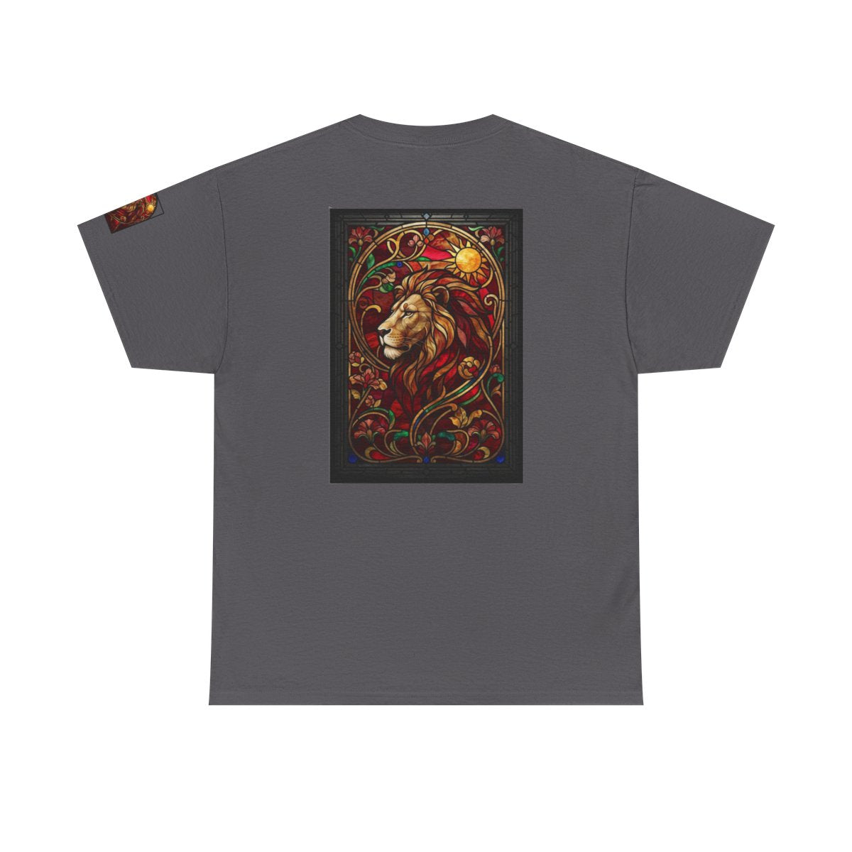Color: Charcoal | Stained Glass Sign LEO Premium Graphic Tee