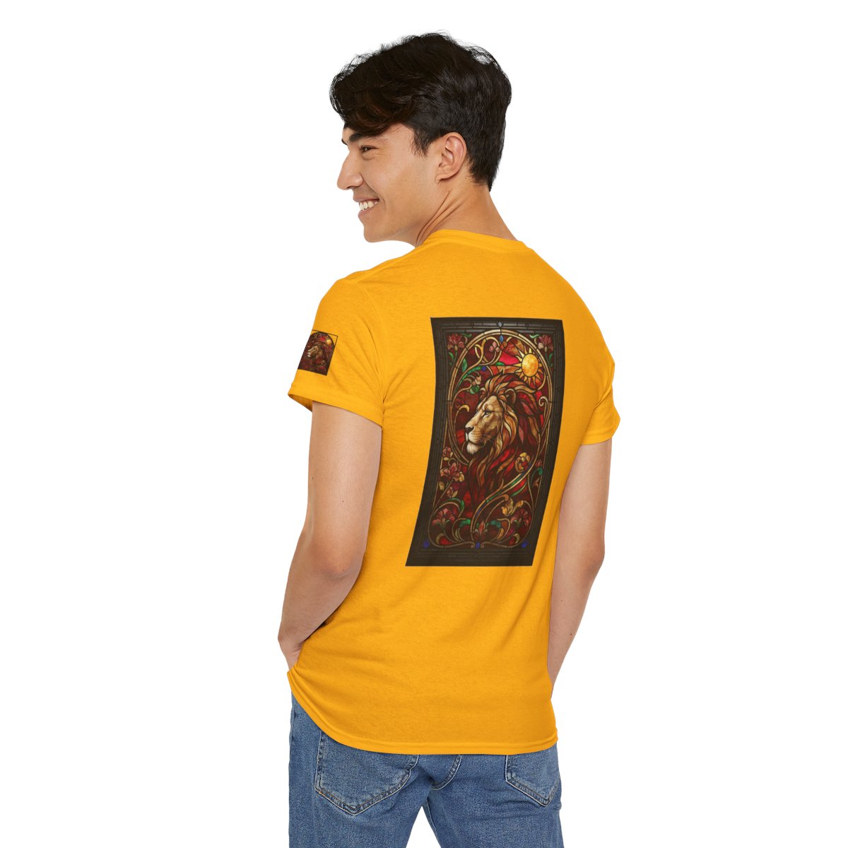 Color: Gold | Stained Glass Sign LEO Premium Graphic Tee
