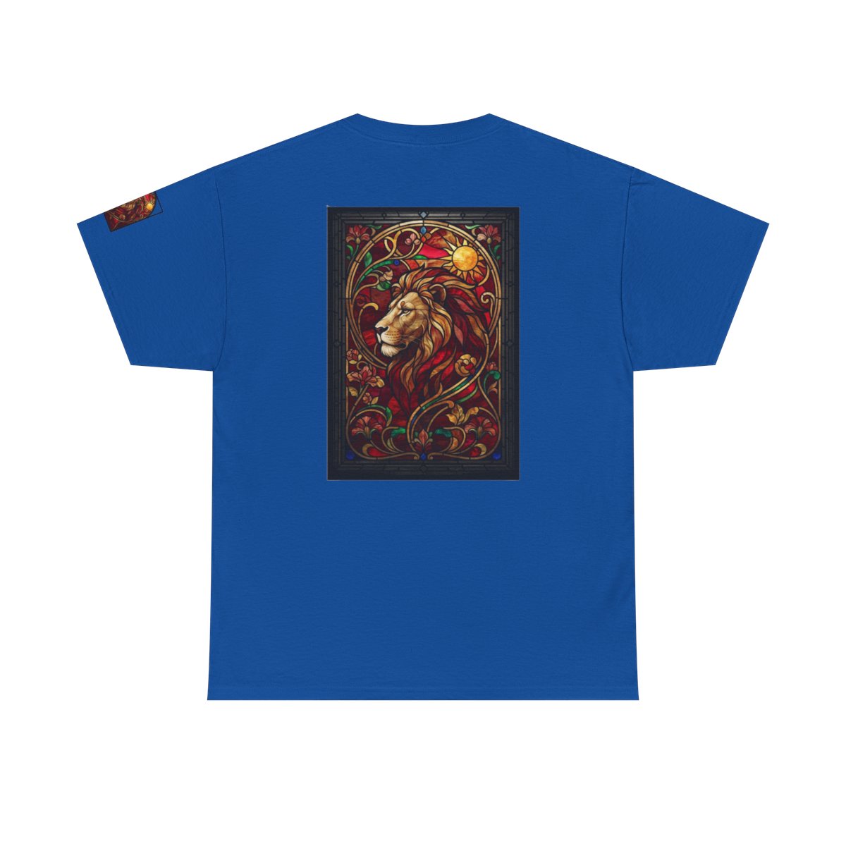 Color: Royal | Stained Glass Sign LEO Premium Graphic Tee