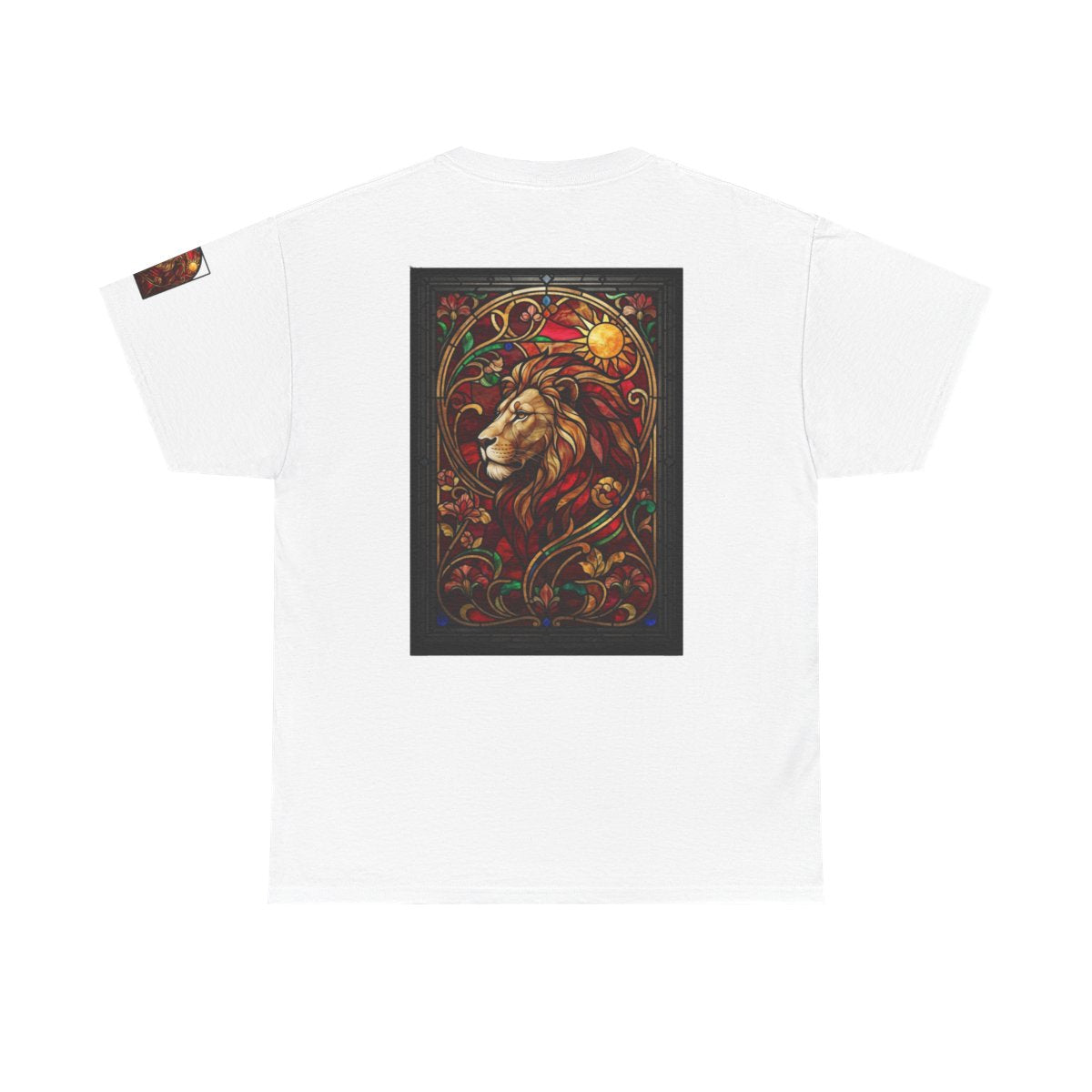 Color: White | Stained Glass Sign LEO Premium Graphic Tee
