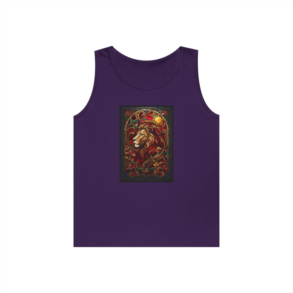 Color: Purple | Stained Glass Sign LEO Tank Top
