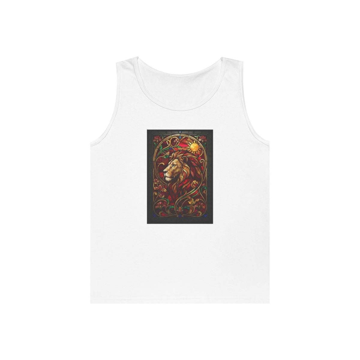 Color: White | Stained Glass Sign LEO Tank Top