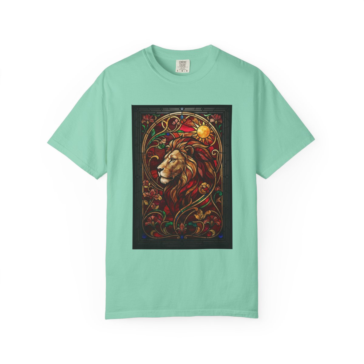 Color: Island Reef | Stained Glass Sign LEO Unisex Garment-Dyed Tee