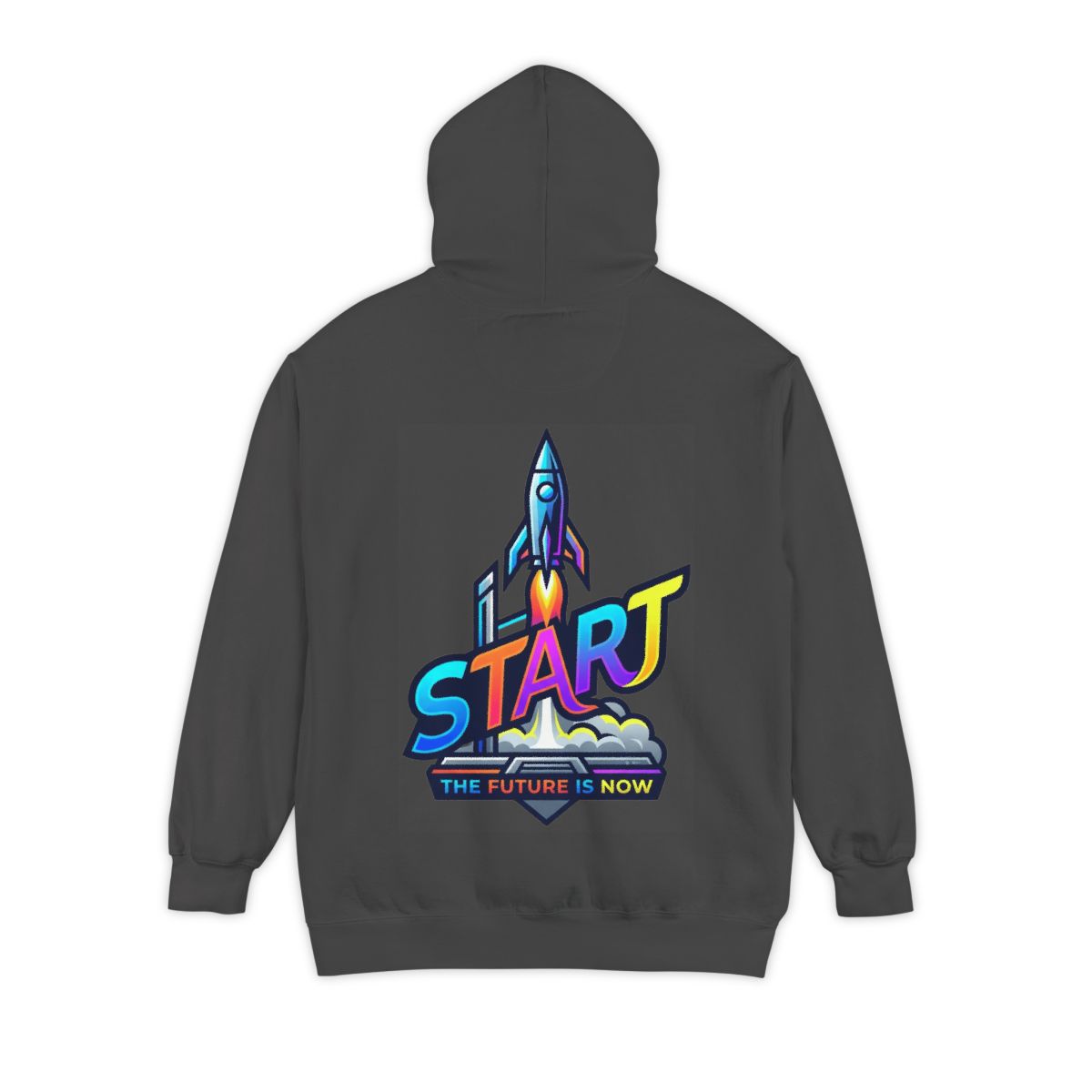 Color: Pepper | Start The Future Is Now Garment-Dyed Hoodie