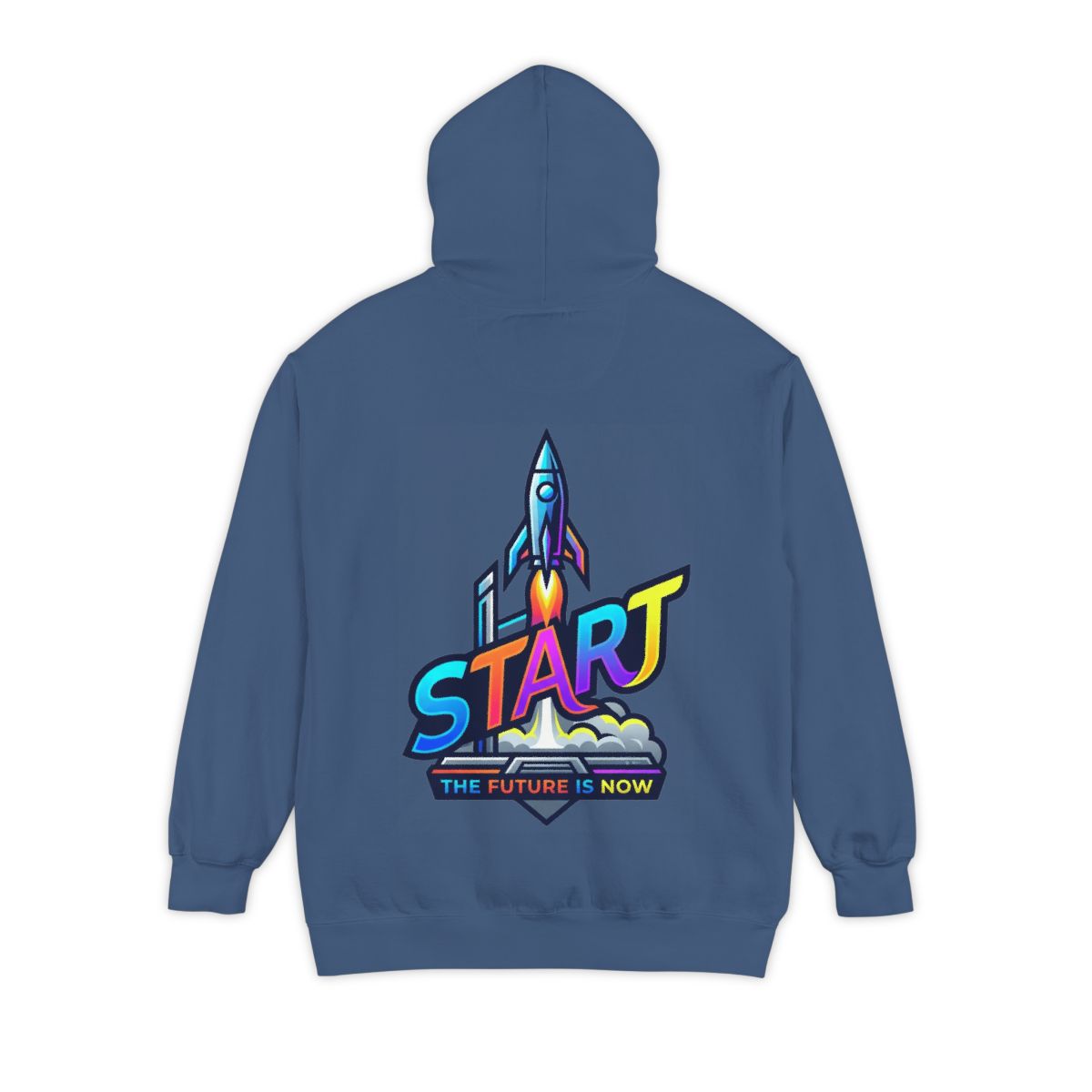 Color: True Navy | Start The Future Is Now Garment-Dyed Hoodie