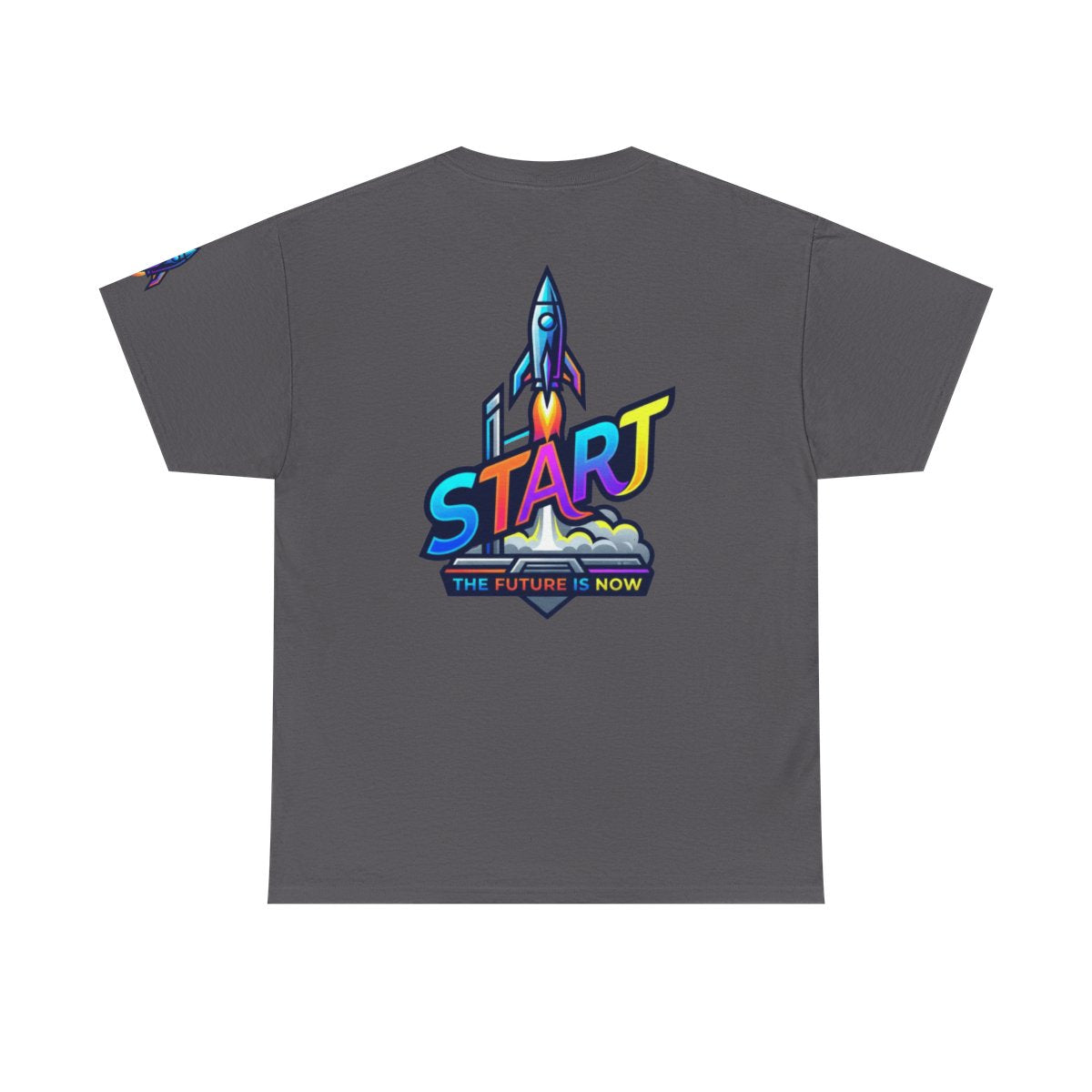 Color: Charcoal | Start The Future Is Now Premium Graphic Tee
