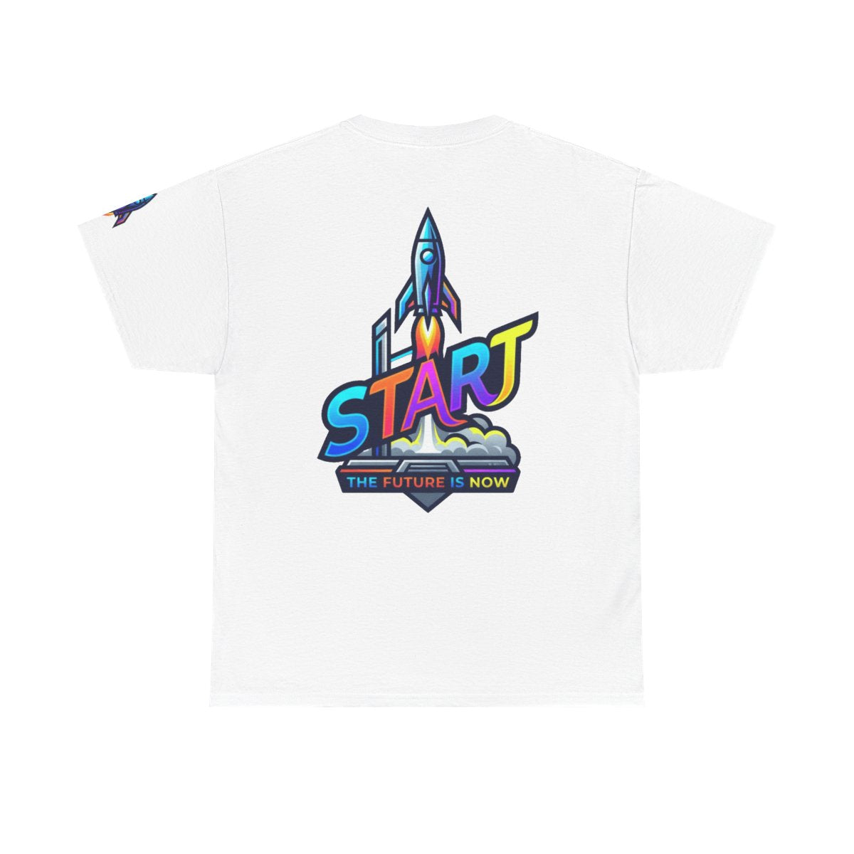 Color: White | Start The Future Is Now Premium Graphic Tee