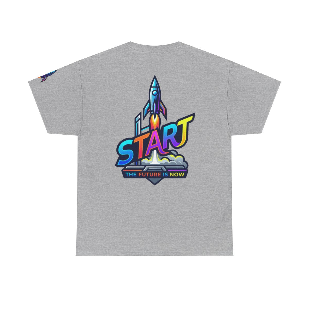 Color: Sport Grey | Start The Future Is Now Premium Graphic Tee