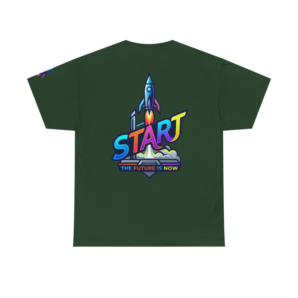Color: Forest Green | Start The Future Is Now Premium Graphic Tee