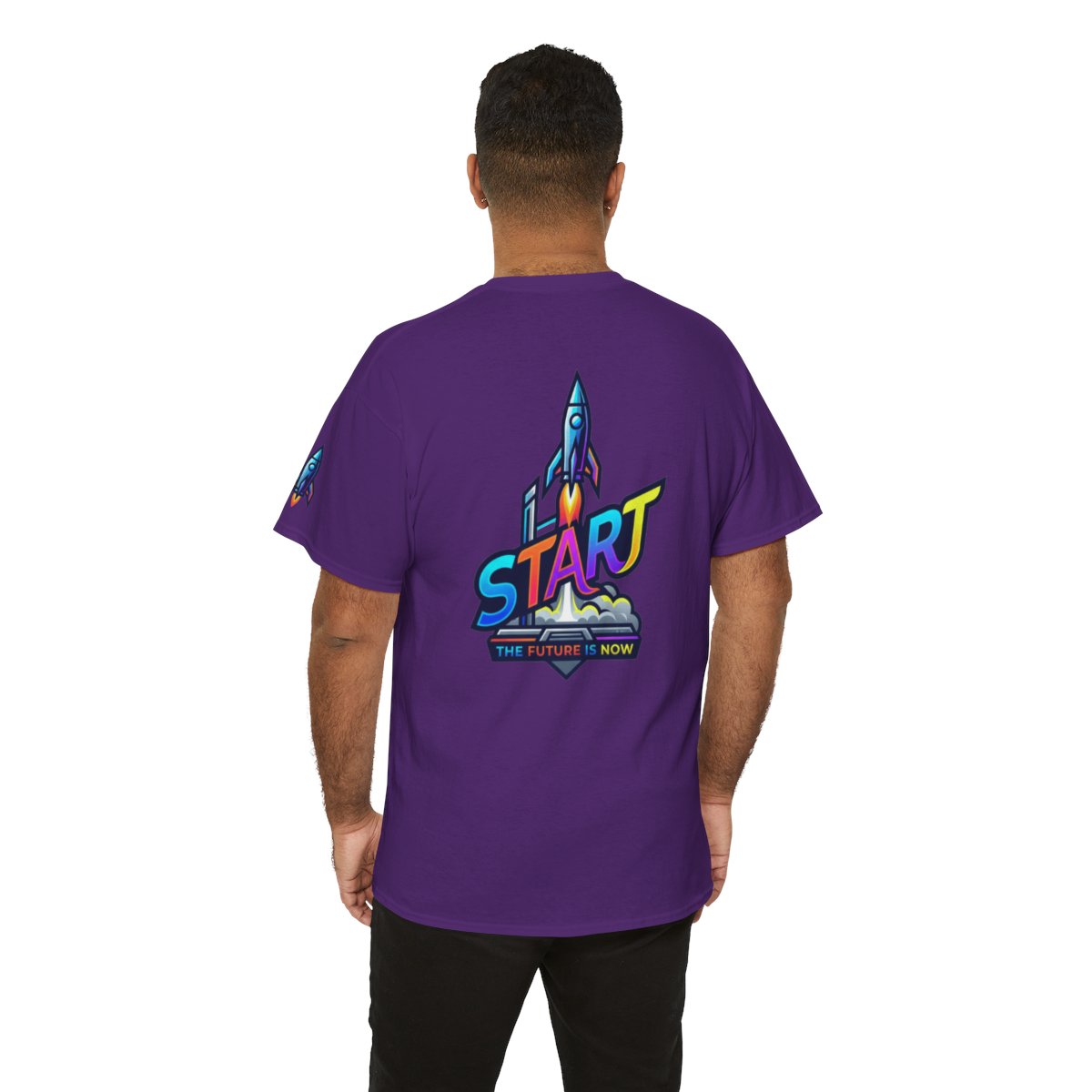 Color: Purple | Start The Future Is Now Premium Graphic Tee